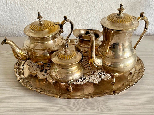 Antikes fünfteiliges kaffee - antikes,
