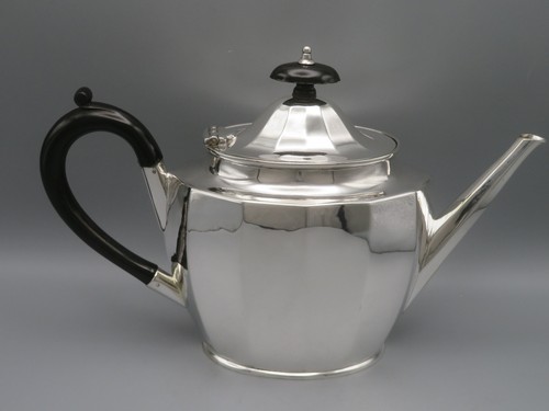 Art deco teekanne versilbert - art,