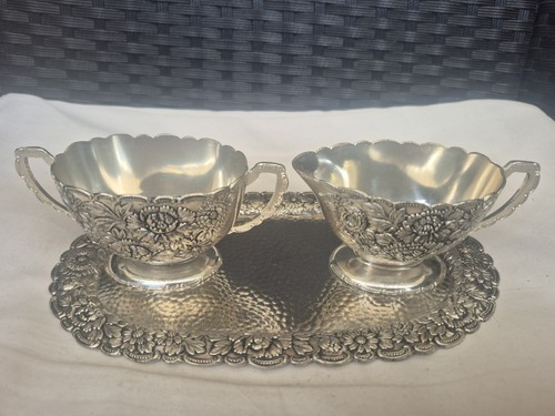 Antikes versilbertes sahne set - antikes,
