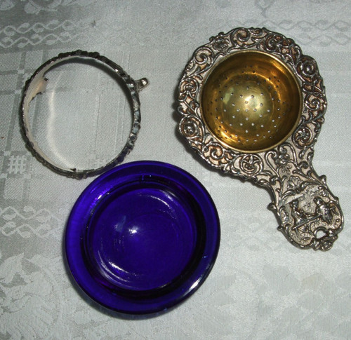 Antikes versilbertes teesieb - antikes,,