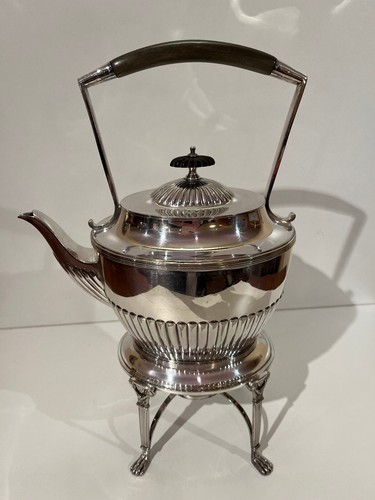 Teekanne mit stövchen silber - mit,